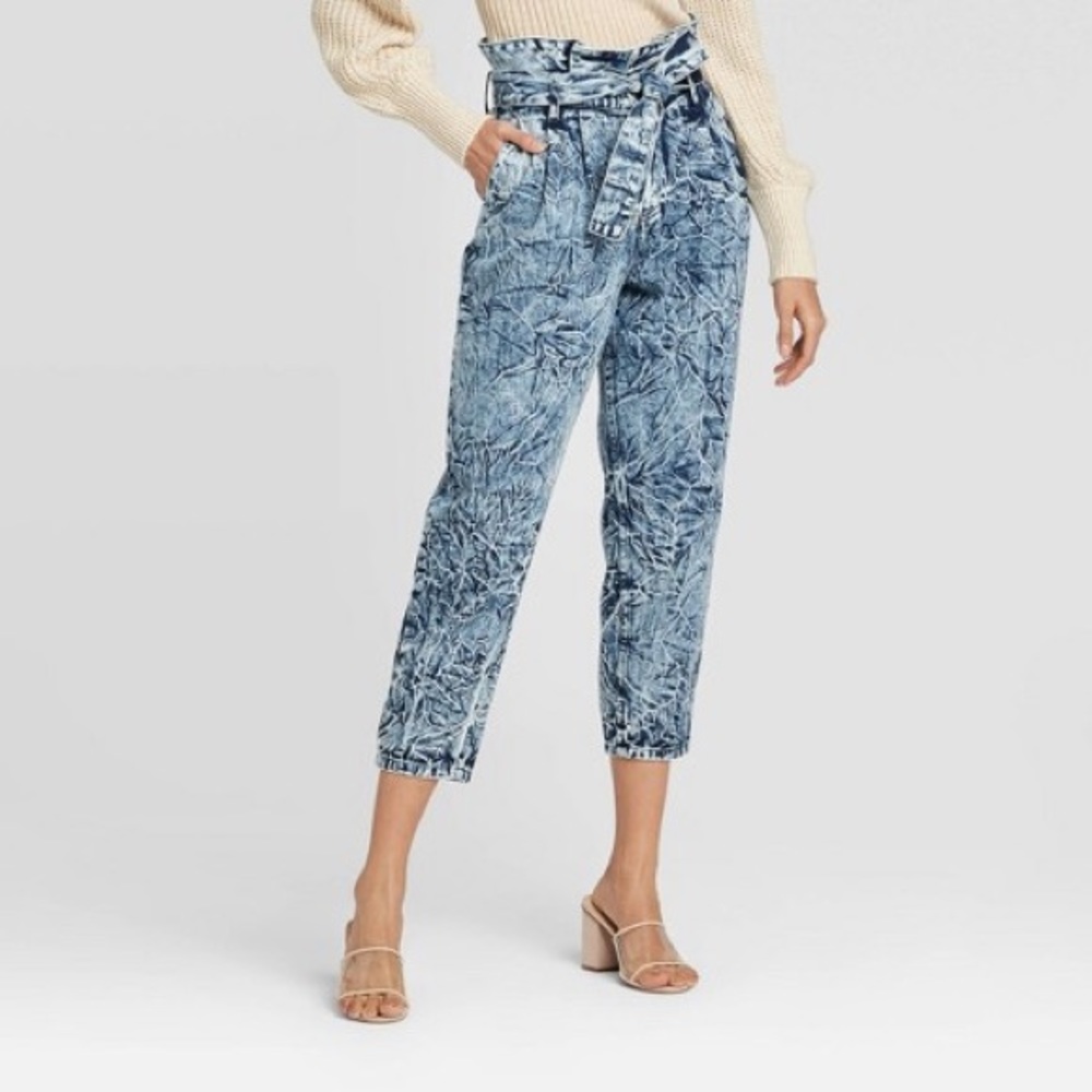 Who What Wear NWT paper bag waste acid wash Jean